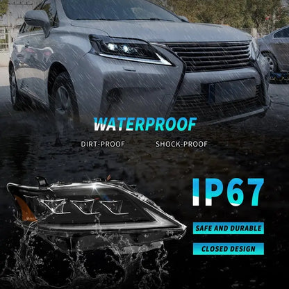 VLAND Headlights For Lexus RX350 RX450H 2013-2015 Third Generation (AL10) [For Xenon Models]