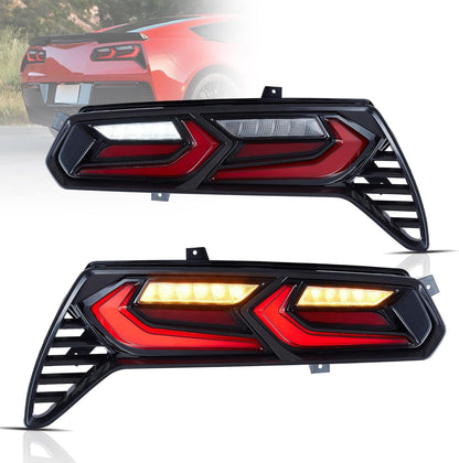 VLAND LED Tail Lights Fit for Chevrolet Chevy Corvette C7 2014-2019 All Models(For North America)