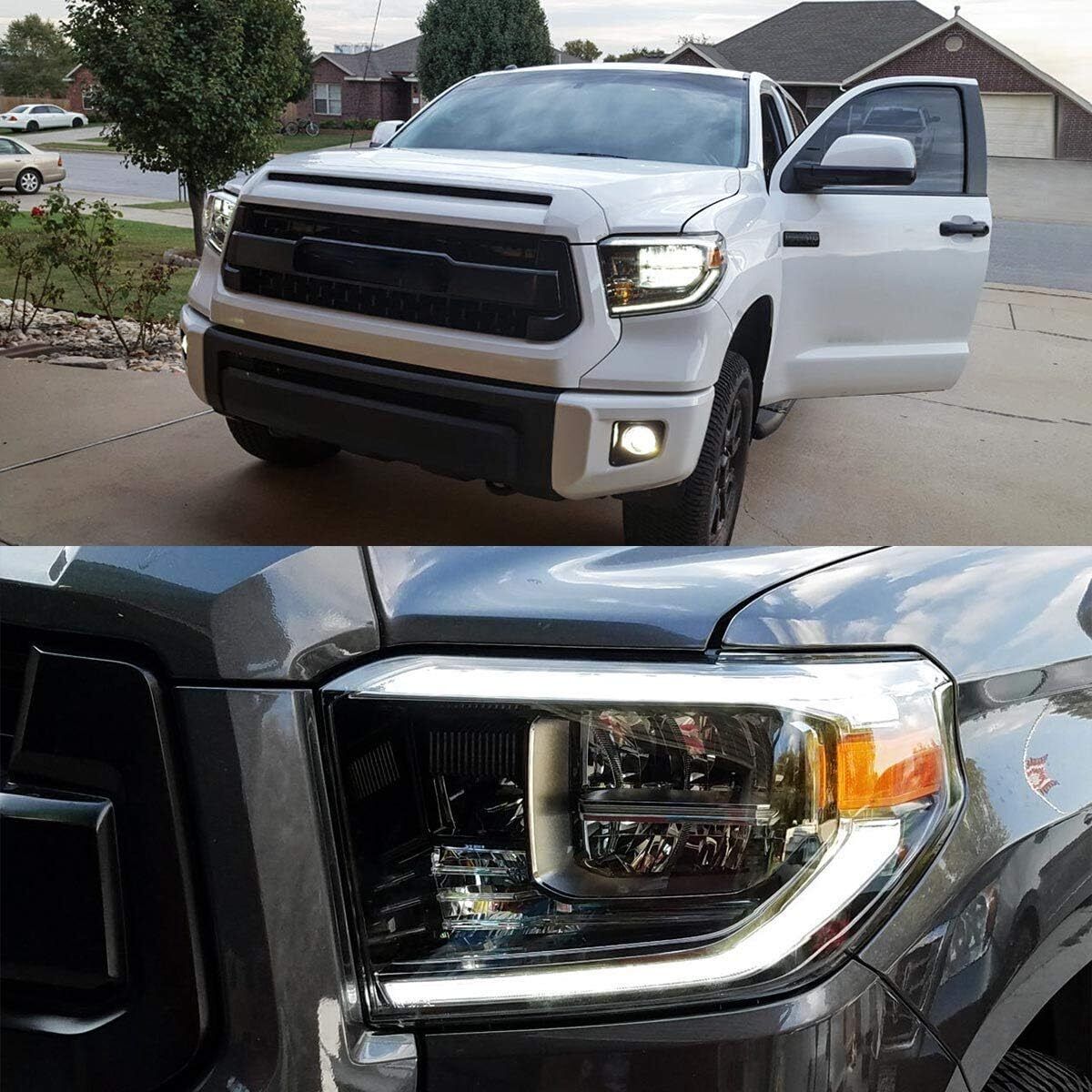 VLAND LED Headlights Fit For 2014-2021 Toyota Tundra with Sequential Turn Signals