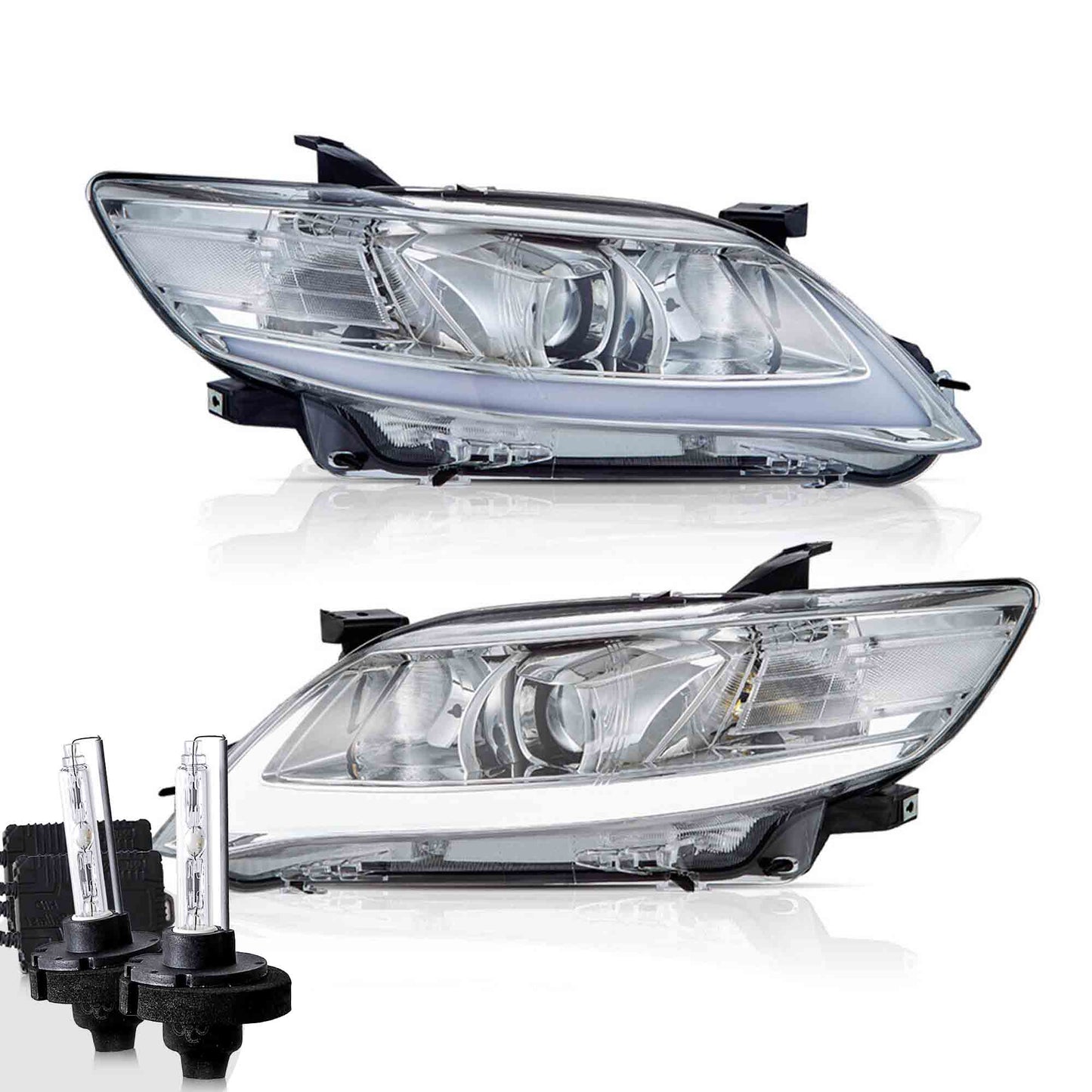 VLAND LED Projector Headlights For 2010 2011 Toyota Camry Base LE SE and XLE w/Sequential (US version)