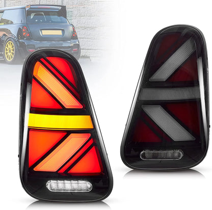 VLAND Full LED Tail lights For BMW Mini Cooper R50 R52 R53 2001-2006 With Dynamic Animation DRL