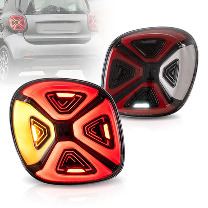 VLAND Full LED Tail Lights For Mercedez Benz Smart 453 Fortwo/Forfour 2015-2020 With Start-up Animation（E-mark）