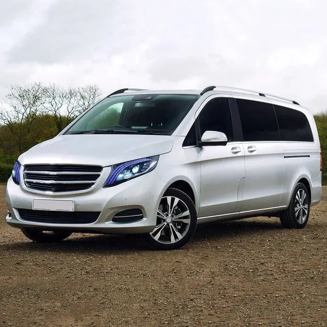 VLAND LED Projector Headlights With Blue DRL For Mecedes Benz Vito / Metris 2016-2023 E-MARK (W447 V-Class, Third generation / 3rd Gen)