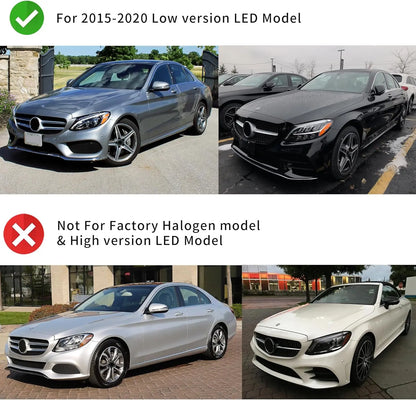 VLAND LED Projector Headlights For Mercedes Benz W205 C-Class 2015-2021