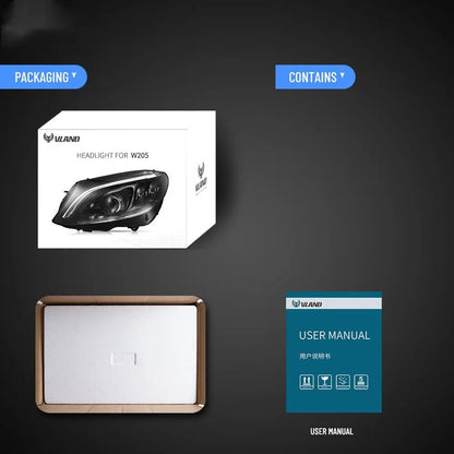 VLAND LED Projector Headlights For Mercedes Benz W205 C-Class 2015-2021