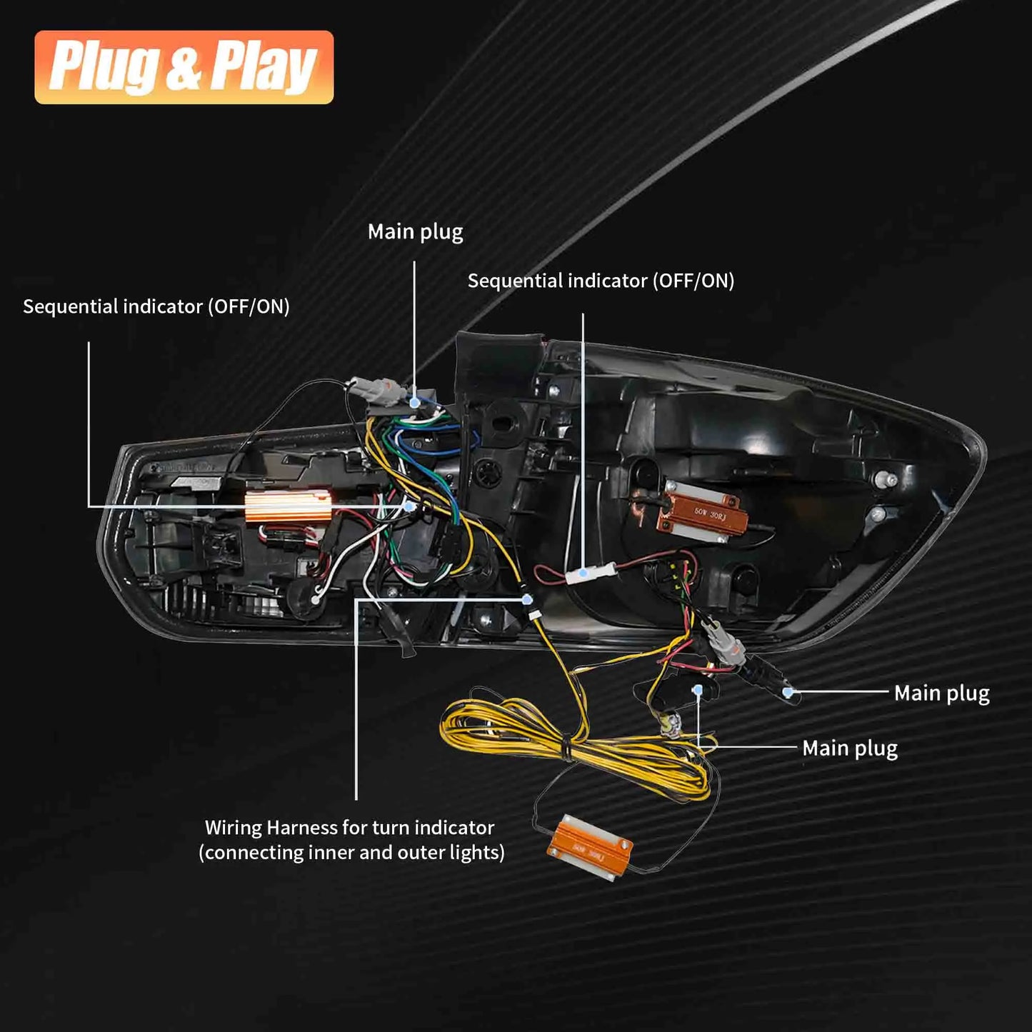 VLAND LED Taillights For BMW 3 Series F31 Touring 2012-2019