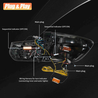 VLAND LED Taillights For BMW 3 Series F31 Touring 2012-2019