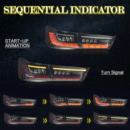 VLAND OLED Tail Lights For BMW 3 Series G20 Sedan 2019-2022 Seventh Generation with Start-up Animation(Fit For North American models)