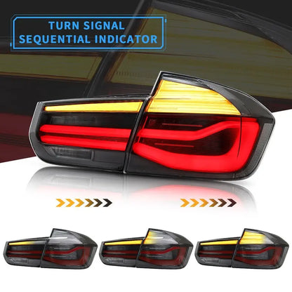 VLAND Full LED Taillights For BMW 3-Series BMW F30 F35 F80 320i 328i 328D 335i M3 6th Gen Sedan 2013-2018