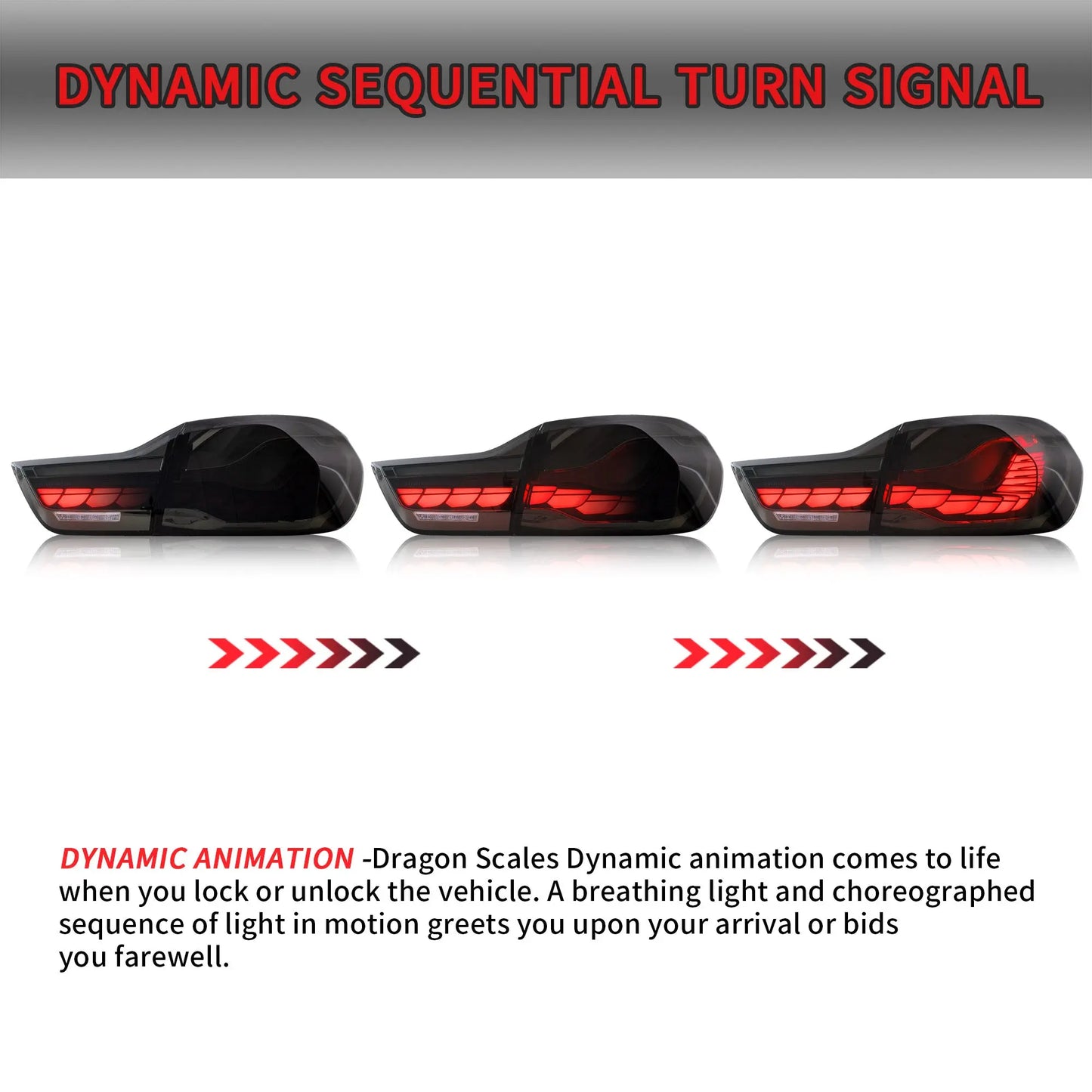 VLAND OLED Tail Lights For BMW M4 F82 F83 F32 F36 Sedan/Coupe/Convertible 2014-2020