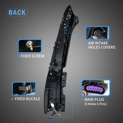 VLAND Full LED Tail Lights For Cadillac Escalade 2007-2014 ( Not Fit GMC and Hybird Models) 6 Holes with 6Pins