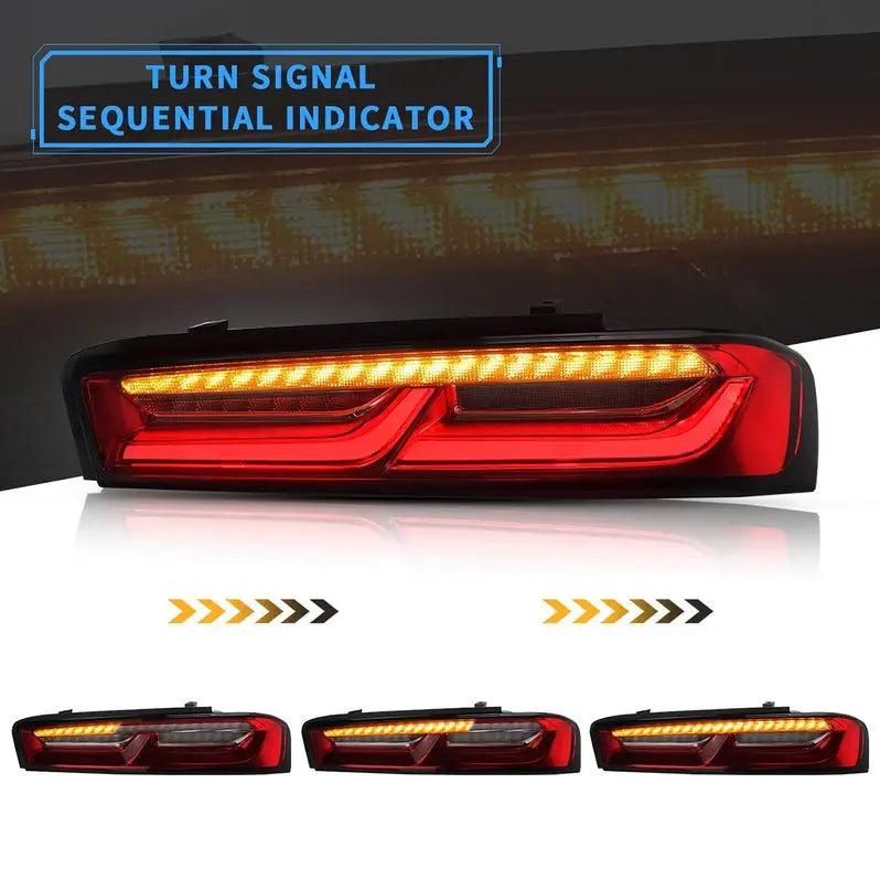 VLAND LED Tail Lights For Chevrolet Chevy Camaro 2016-2018 With Reverse Lights (Fit For American Models)
