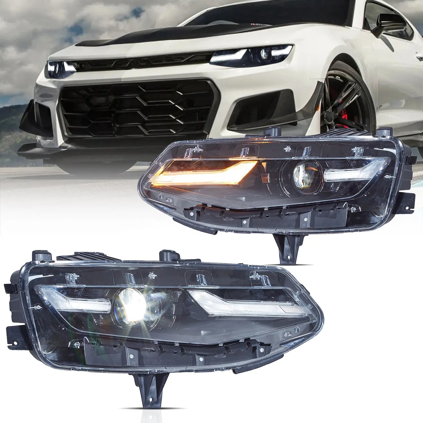 VLAND Full LED Headlights For Chevrolet Camaro 2019-2024