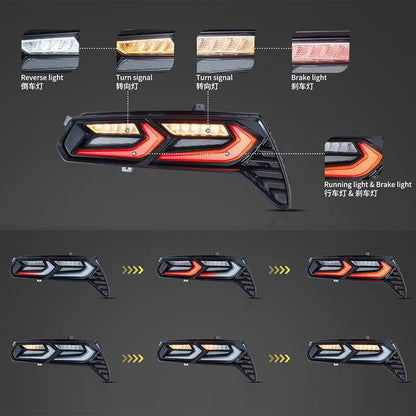 VLAND LED Tail Lights Fit for Chevrolet Chevy Corvette C7 2014-2019 All Models(For North America)