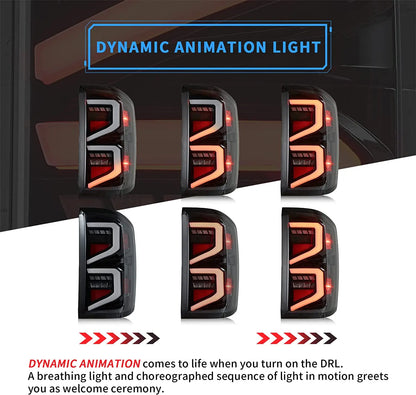 VLAND LED Tail Lights For Chevrolet Silverado 1500 2014-2018 2500HD/ 3500HD 2015-2018 GMC Sierra 3500HD Dually Models 2015-2019