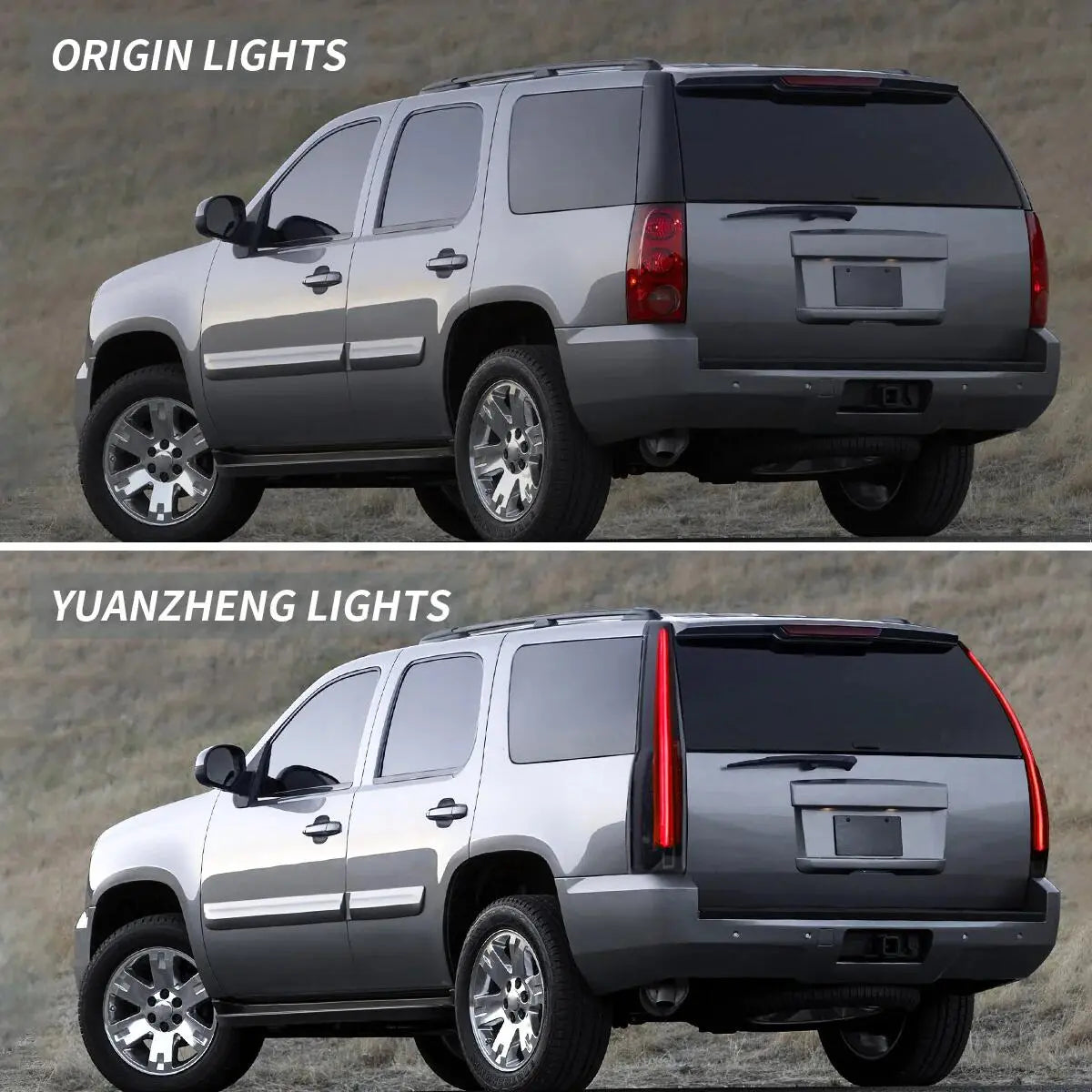 VLAND Full LED Tail Lights For Chevrolet Tahoe Suburban 2007-2014 GMC Yukon and Yukon Denali/XL 2007-2014