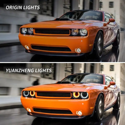 VLAND Dual Beam Projector Headlights For Dodge Challenger 2008-2014