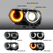 VLAND Dual Beam LED Headlights For Dodge Challenger 2015-2019 (Not Fit For HID Original Models)