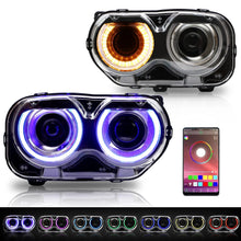 VLAND RGB LED Headlights For Dodge Challenger 2015-2019(Not Fit For HID Original Models)