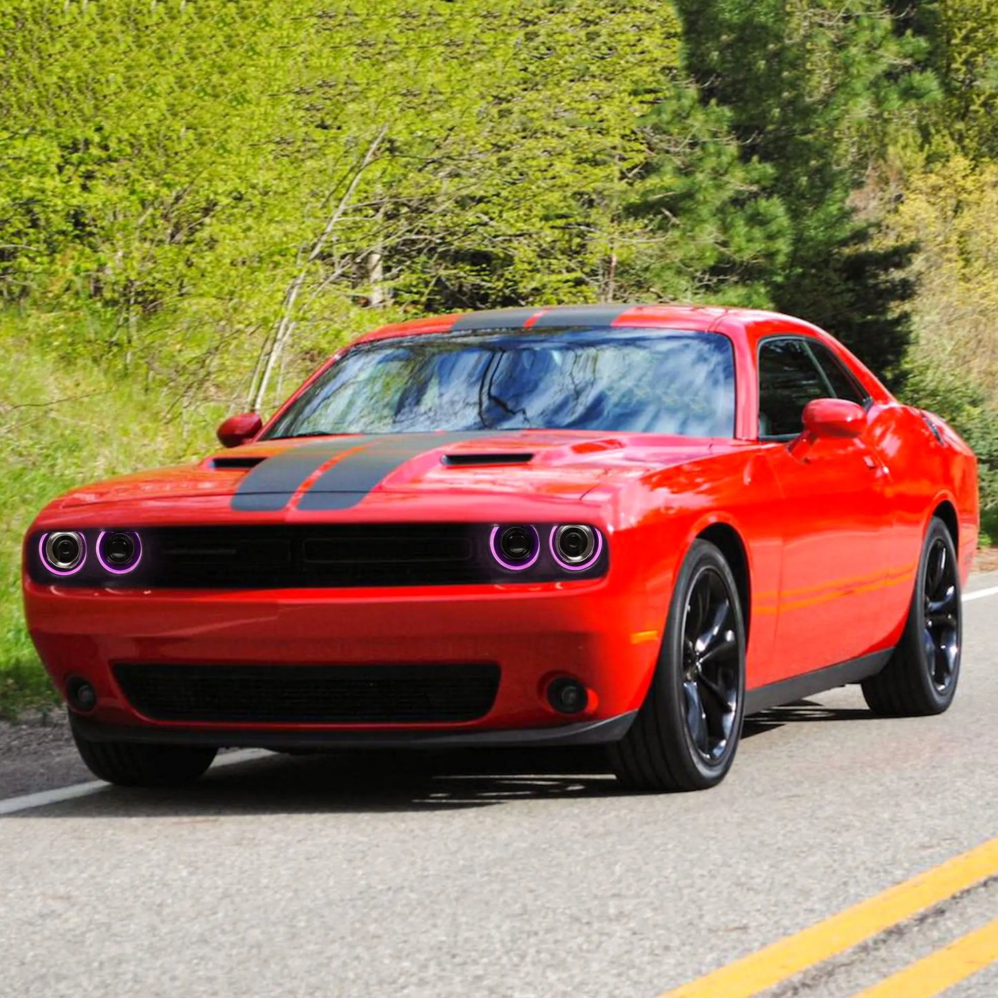 VLAND RGB LED Headlights For Dodge Challenger 2015-2019(Not Fit For HID Original Models)