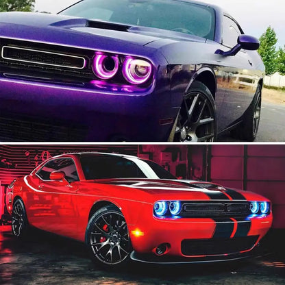 VLAND RGB LED Headlights For Dodge Challenger 2015-2019(Not Fit For HID Original Models)