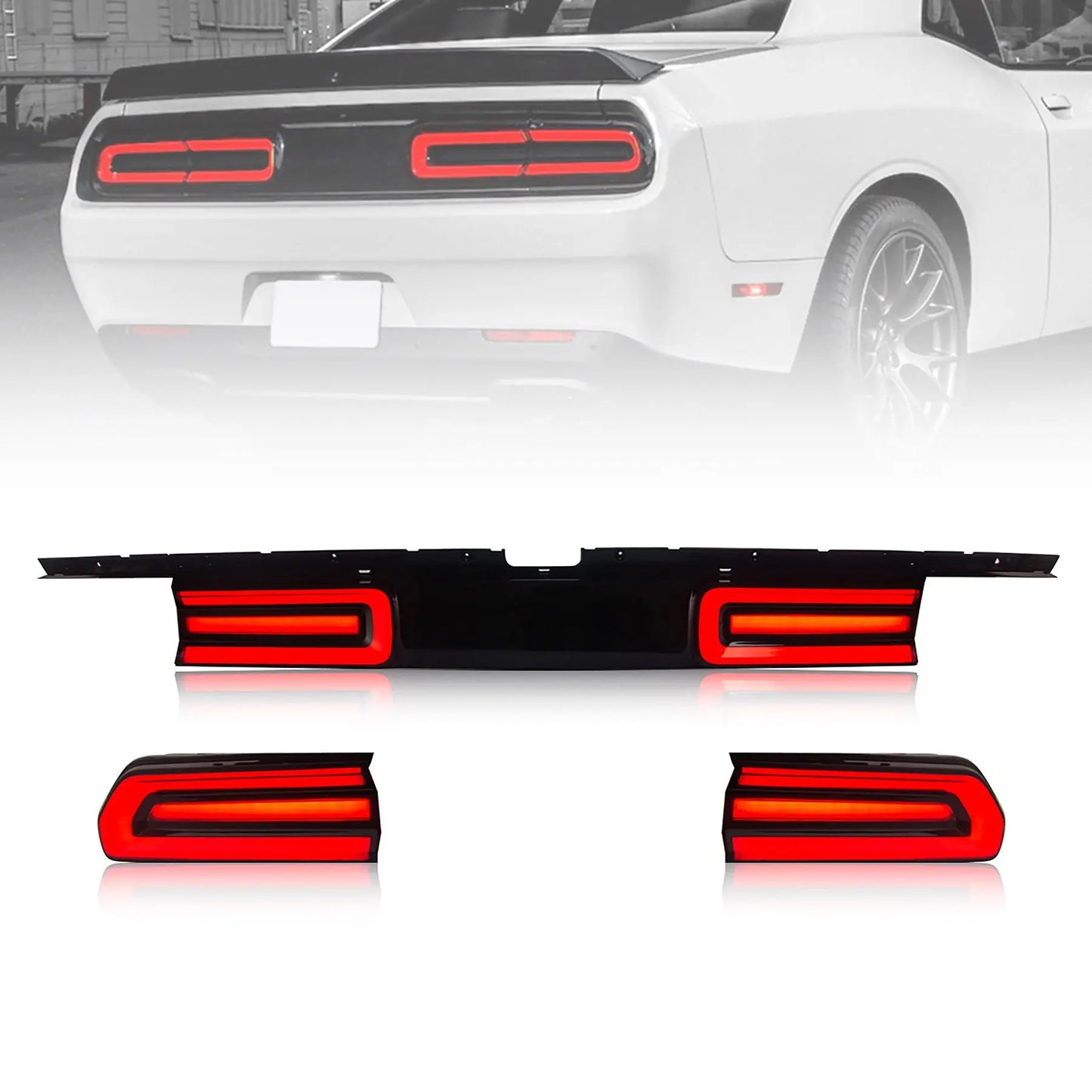 VLAND LED Tail Lights For Dodge Challenger Coupe 3rd Generation 2008-2014