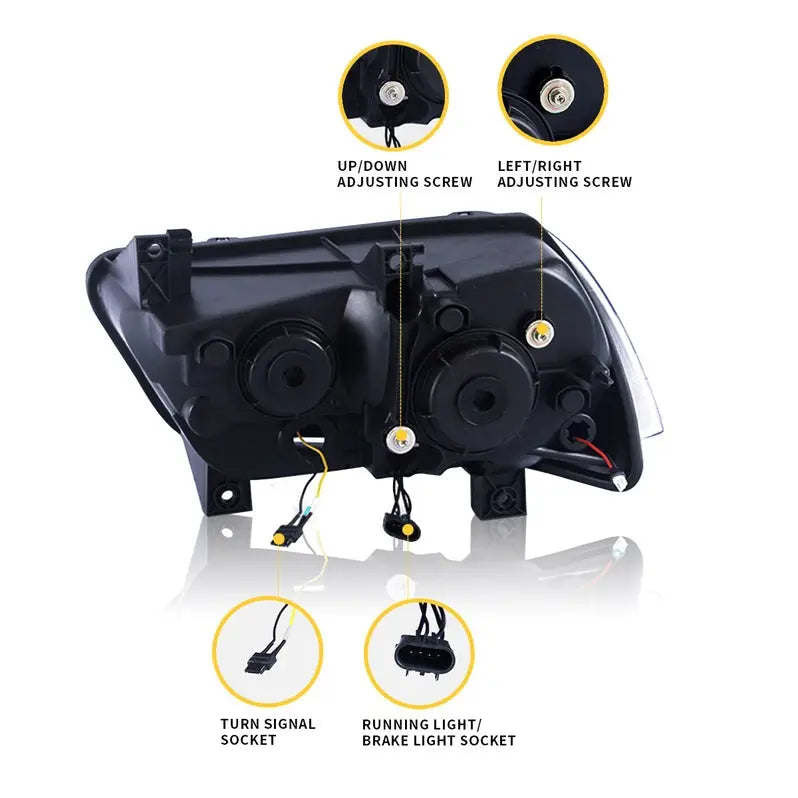 VLAND Dual Beam Projector Headlights for Dodge Charger 2011-2014