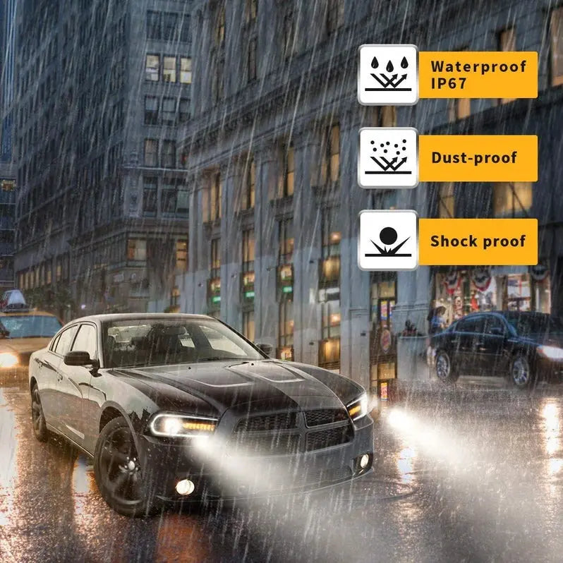 VLAND Dual Beam Projector Headlights for Dodge Charger 2011-2014