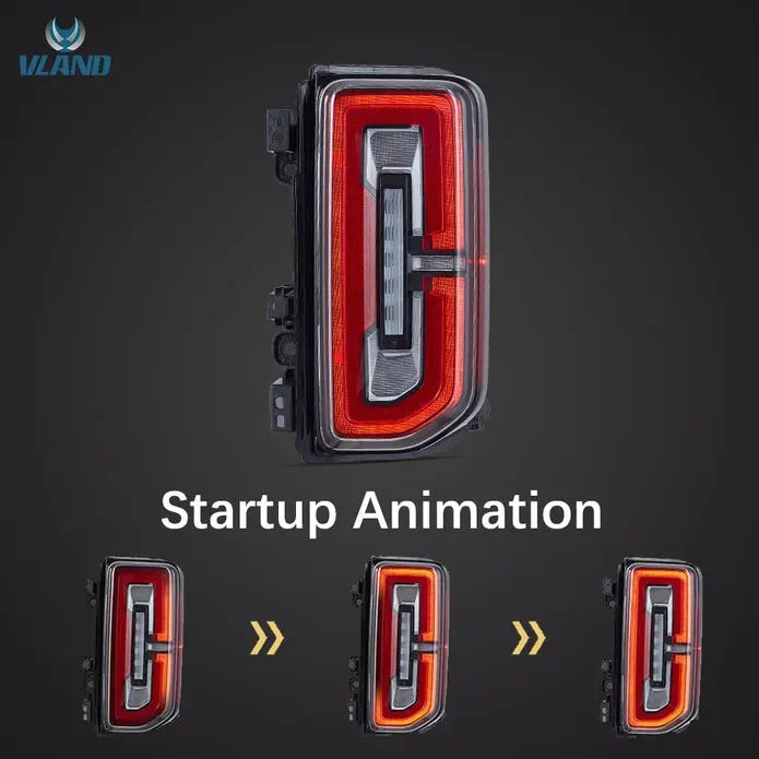 VLAND Led Tail Lights Compatible For Ford Bronco 2021-2023 6th Gen U725 (NOT FIT RAPTOR) With Dynamic Running Light