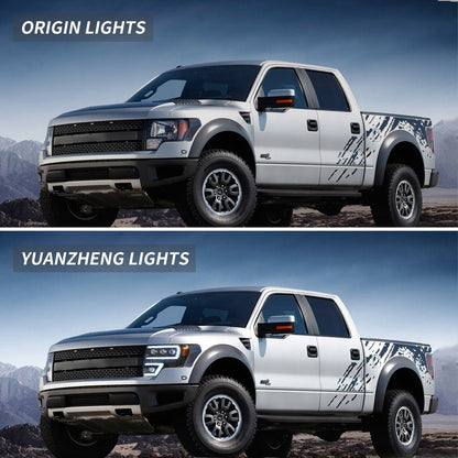 VLAND LED Headlights Compatible For 2009-2014 Ford F150 with Breathe Dynamic DRL (Not for Led Models & F250 F350)