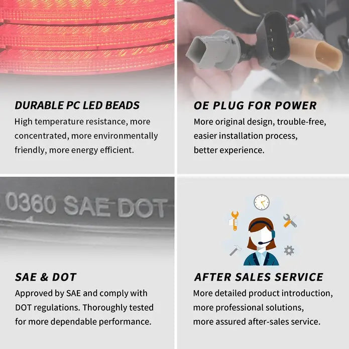 VLAND Full LED Tail Lights For Ford F150 2009-2014 (Amber Turn Edition Is Not Available in US)