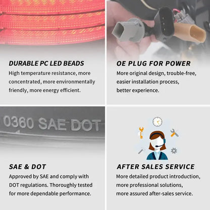 VLAND Full LED Tail Lights For Ford F150 2009-2014 (Amber Turn Edition Is Not Available in US)