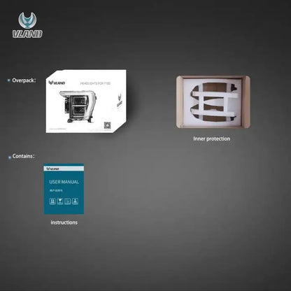 VLAND LED Projector Healights For Ford F150 2021-2023 Fourteenth Gen