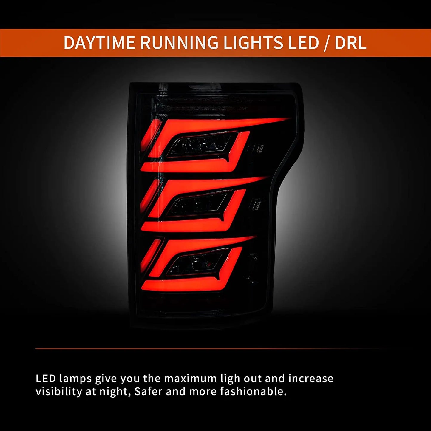 VLAND LED Smoked Tail Lights Assembly For Ford F150 2015-2020 Fits With Factory Halogen Rear Lamps Models