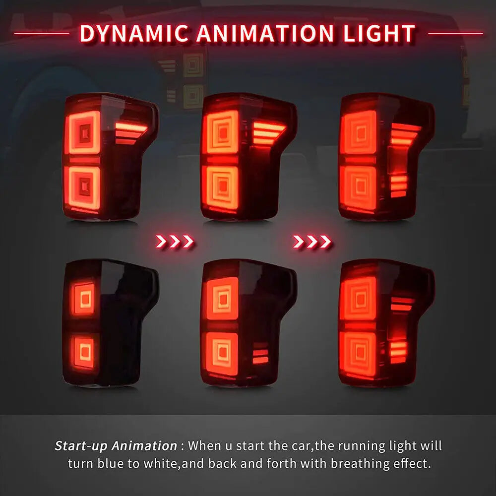 VLAND LED Tail Lights For 2015-2020 Ford F150 Pickup Rear Lamp Assembly Startup
