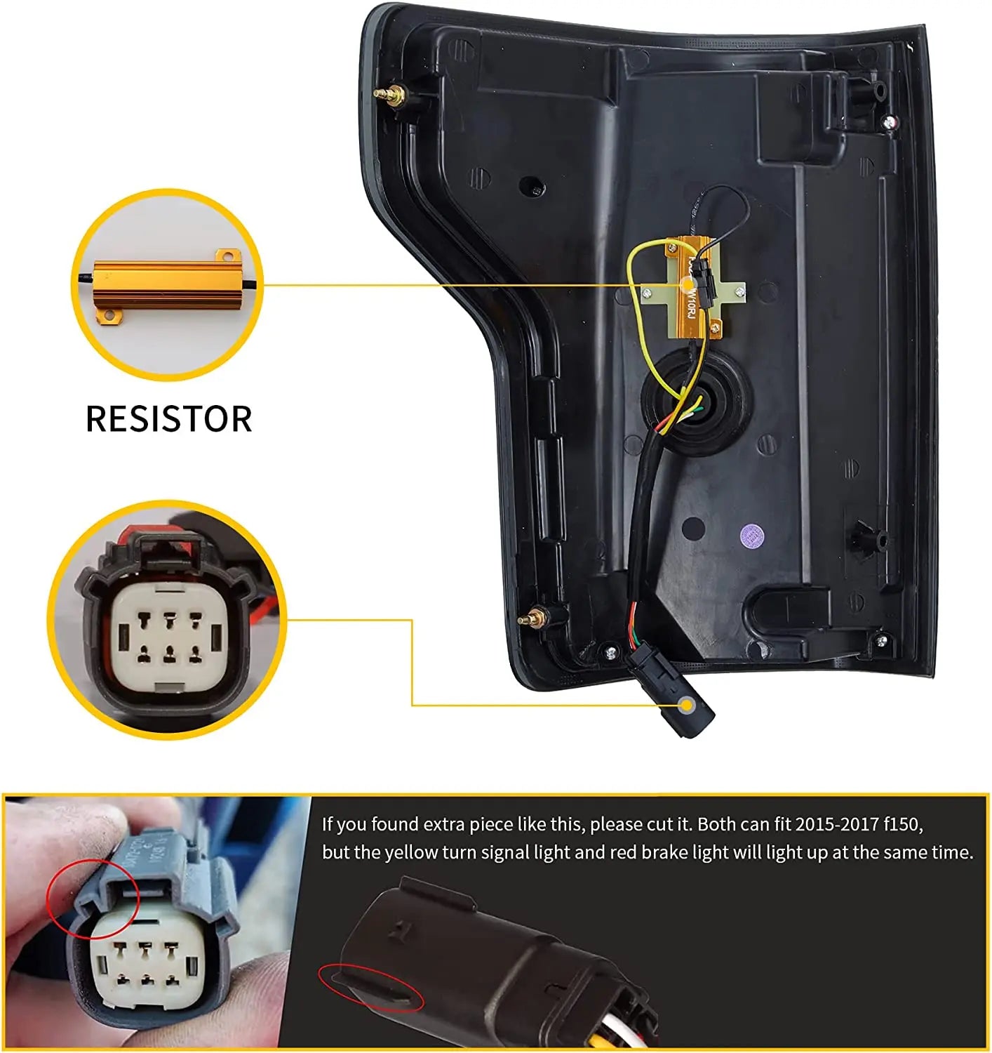 VLAND LED Smoked Tail Lights Assembly For Ford F150 2015-2020 Fits With Factory Halogen Rear Lamps Models