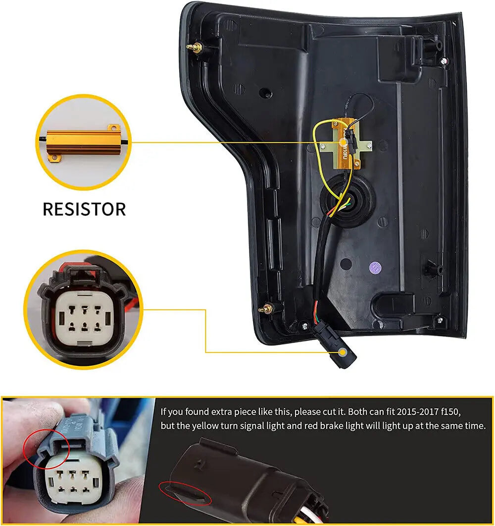 VLAND LED Tail Lights For 2015-2020 Ford F150 Pickup Rear Lamp Assembly Startup