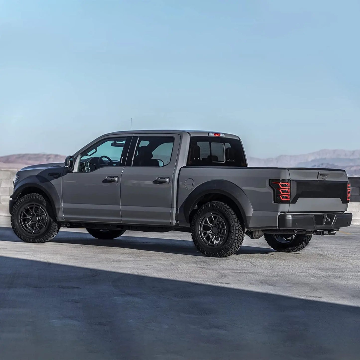 VLAND LED Smoked Tail Lights Assembly For Ford F150 2015-2020 Fits With Factory Halogen Rear Lamps Models