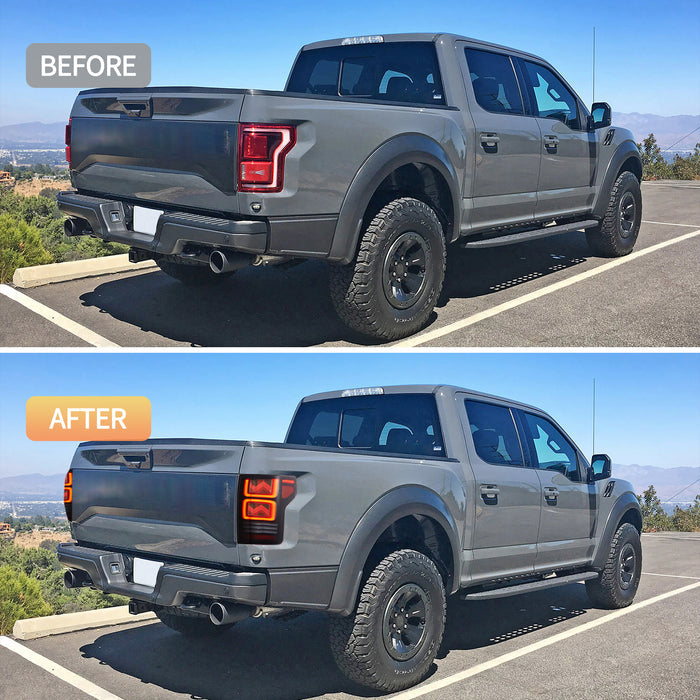 VLAND OLED Taillights For 2015-2020 Ford F150 w/Animation Amber Turn Signal