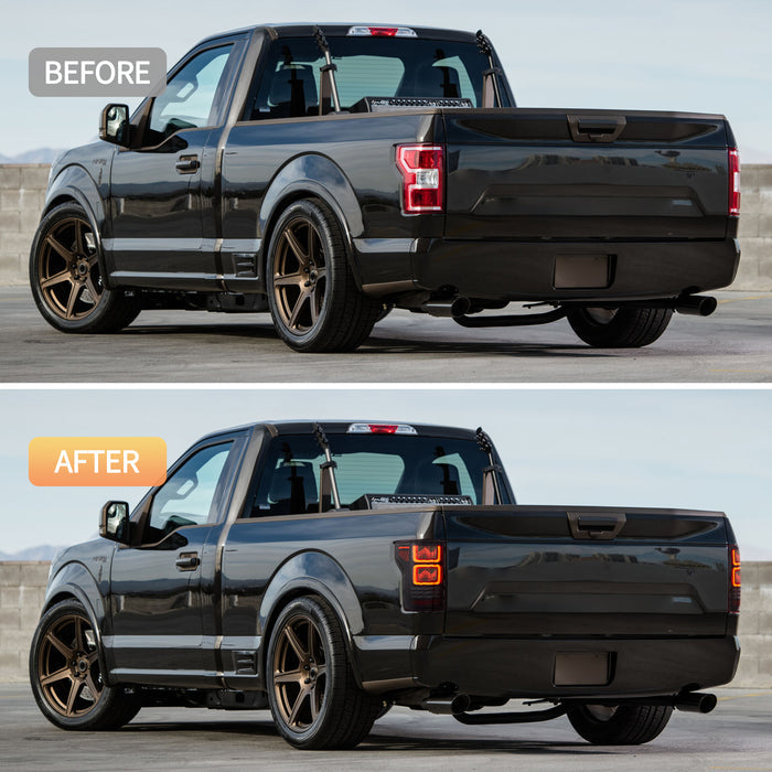 VLAND OLED Taillights For 2015-2020 Ford F150 w/Animation Amber Turn Signal