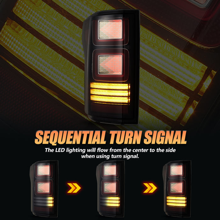 VLAND OLED Taillights For 2015-2020 Ford F150 w/Animation Amber Turn Signal