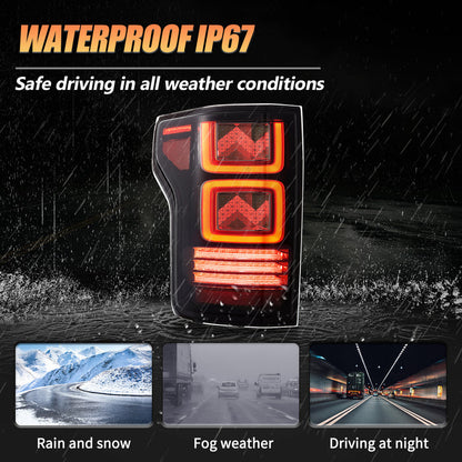 VLAND OLED Taillights For 2015-2020 Ford F150 w/Animation Amber Turn Signal