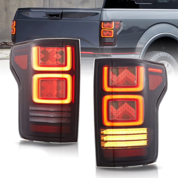 VLAND OLED Taillights For 2015-2020 Ford F150 w/Animation Amber Turn Signal