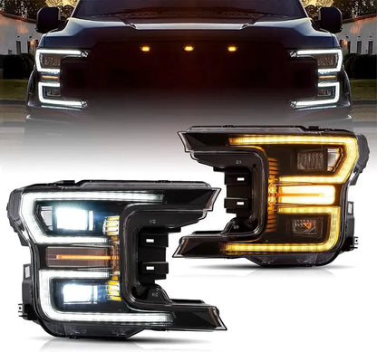 VLAND Full LED Headlights for Ford F150 2018-2020( Not fit 2018-2020 Ford F-150 Raptor)