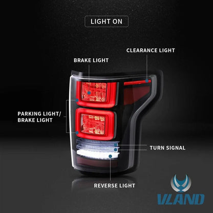 VLAND LED Headlights+Tail Lights For 2018-2020 Ford F150