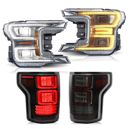 VLAND LED Headlights+Tail Lights For 2018-2020 Ford F150