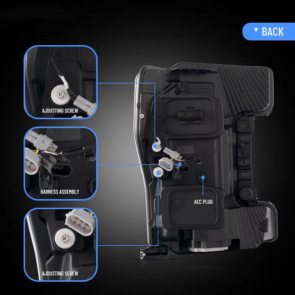 VLAND LED Headlights For Ford F250 Super Duty 2017–2019 Pickup Truck 4th Gen