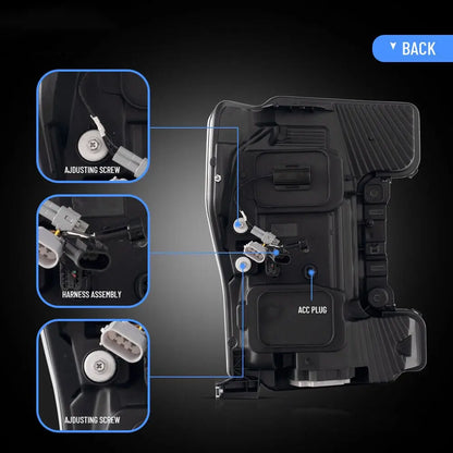 VLAND LED Headlights For Ford F250 Super Duty 2017–2019 Pickup Truck 4th Gen