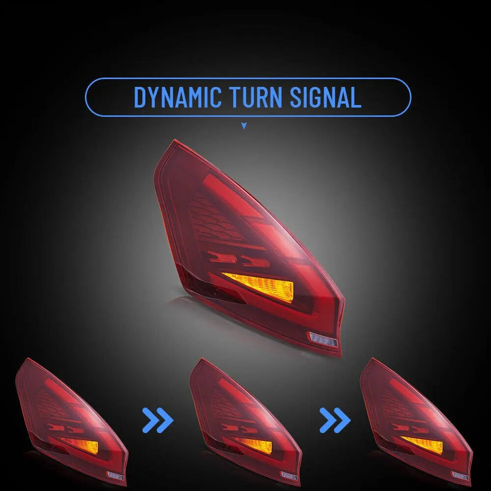 VLAND LED Tail Lights For Ford Fiesta Hatchback 2008-2019 W/Animation