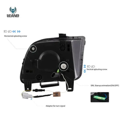 VLAND Full LED Headlights For Ford Mustang 2005-2009 With Start Up Animation